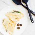 Spinach, Mushroom and Cottage Cheese Crêpes