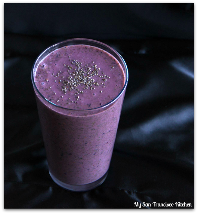 blue chia smoothie