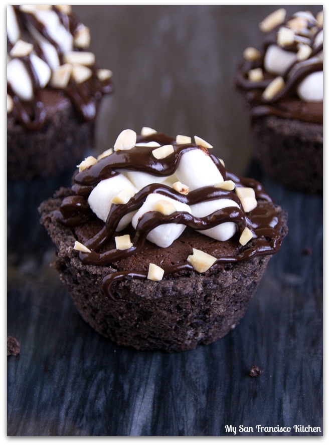 rocky road brownie cups
