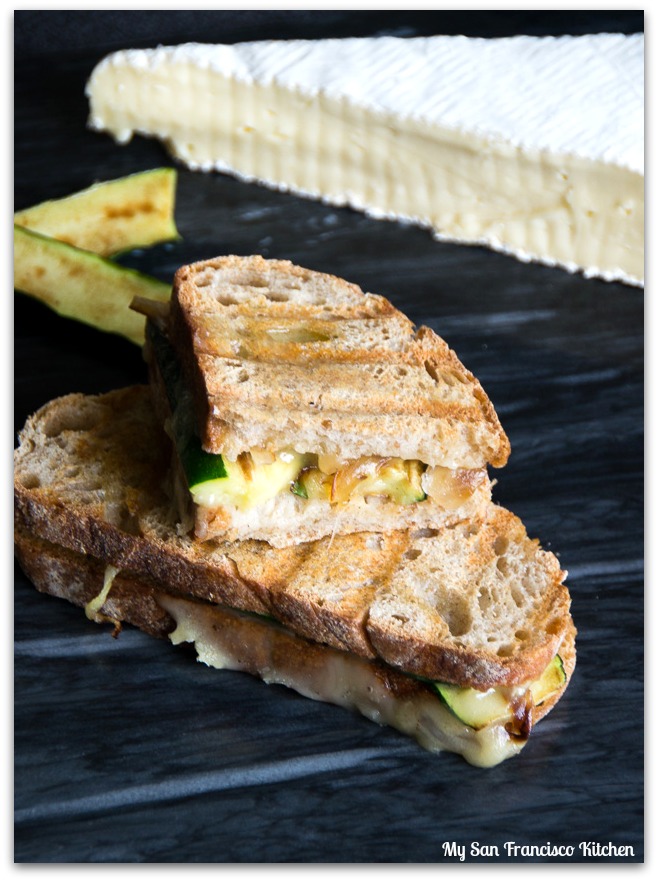 zucchini brie onion panini