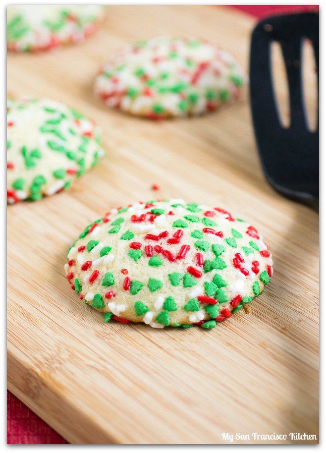 Christmas sprinkle cookies