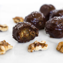 Vegan Chocolate Walnut Date Caramels