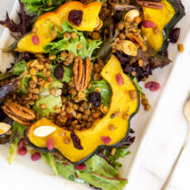 Roasted Squash Lentil Salad