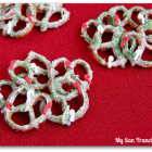 White Chocolate Pretzel Wreaths