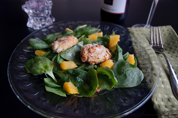 goat cheese squash spinach salad