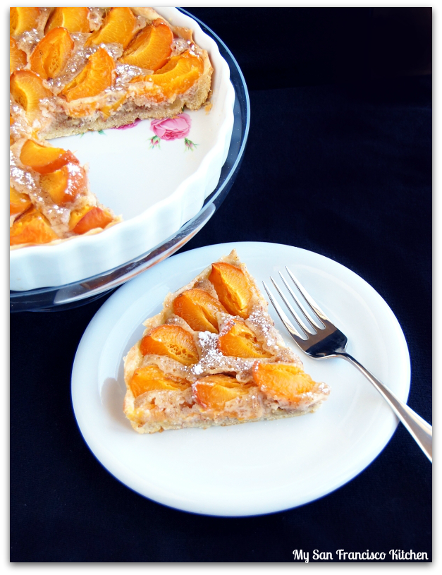 apricot tart slice