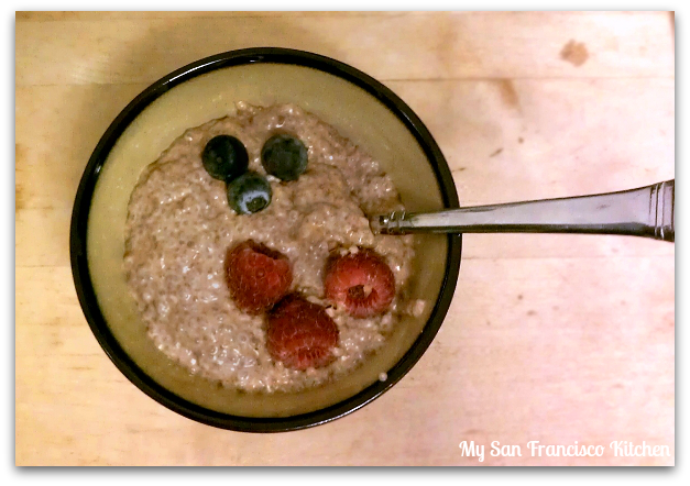 chia seed pudding with berries