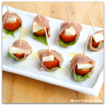 proscuitto-wrapped caprese