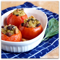 basil risotto stuffed tomatoes