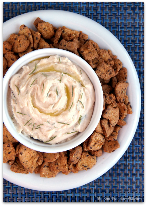 lemon rosemary bean dip