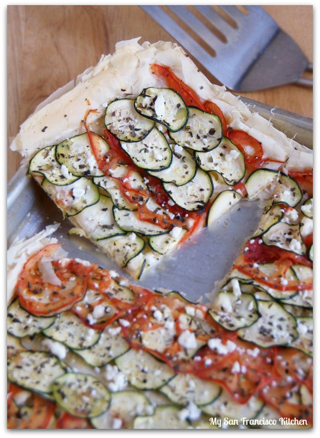 zucchini tomato tart