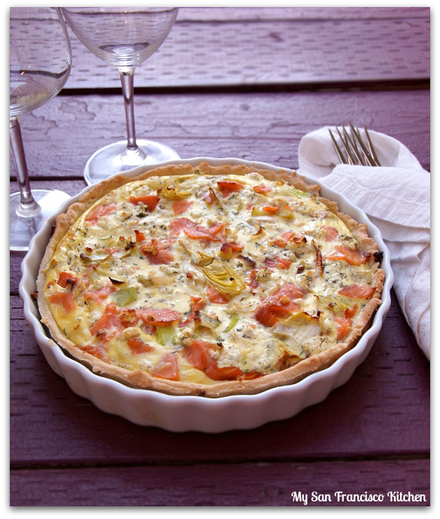 Salmon Artichoke Quiche