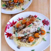 mushroom tomato chicken pasta