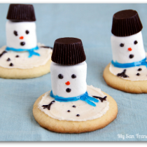 melting snowmen cookies