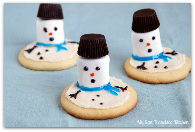 melting snowmen cookies