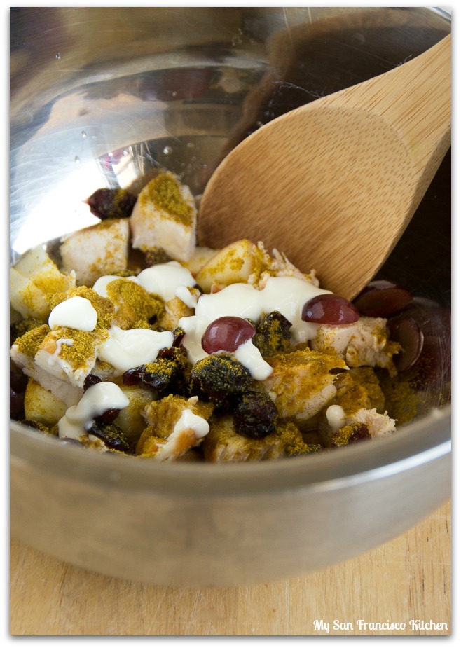 curried chicken salad bowl