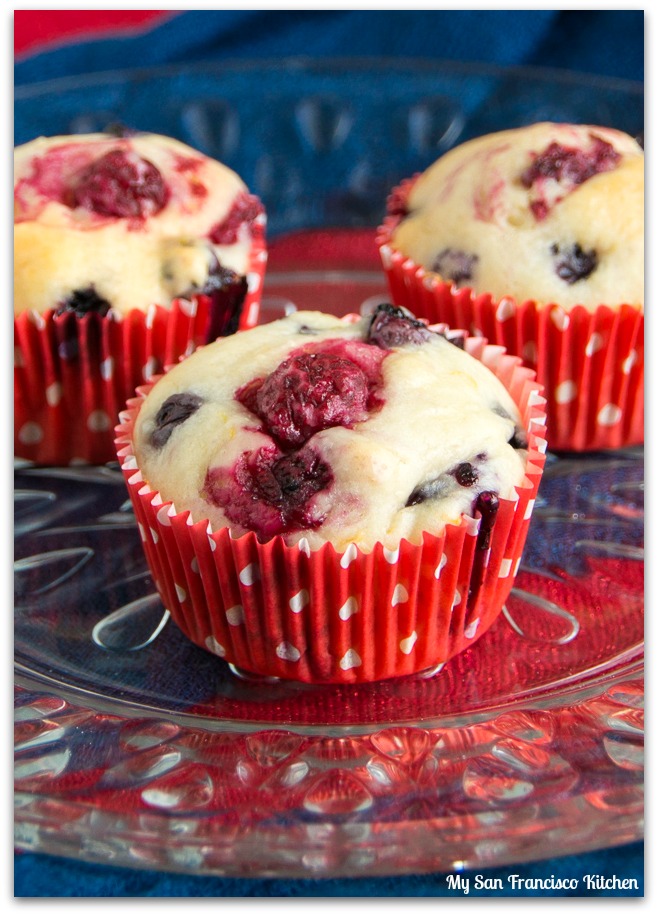 berry lemon muffins