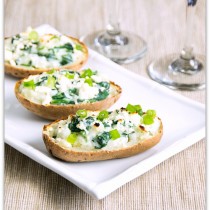 Twice Baked Spinach Potatoes