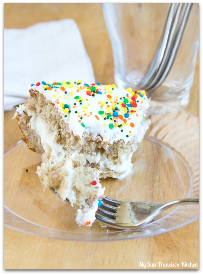 Funfetti  Banana Cake Slice