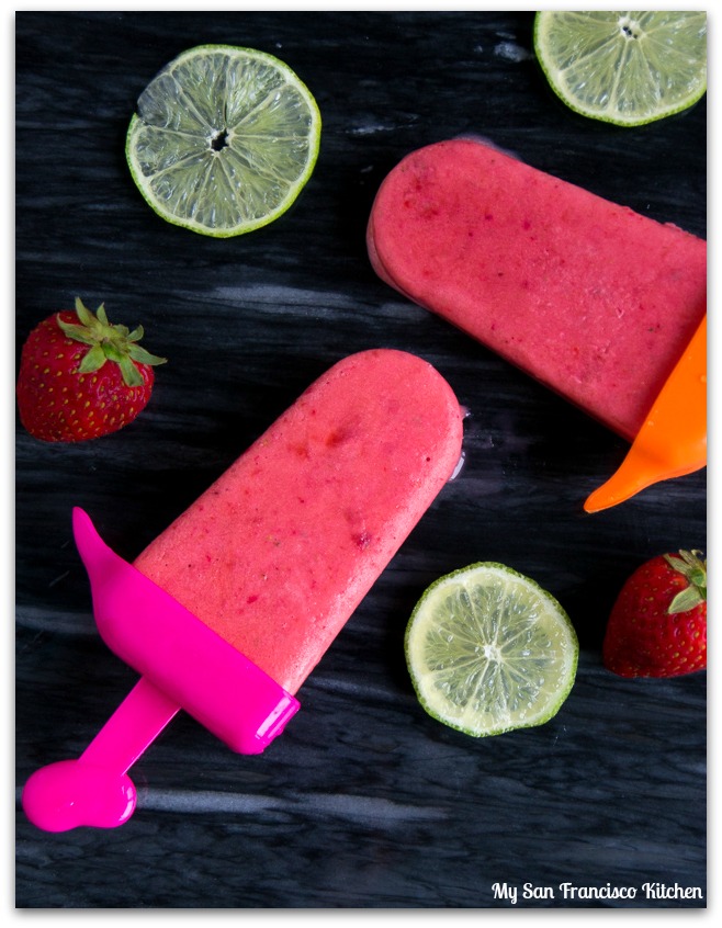 strawberry popsicles