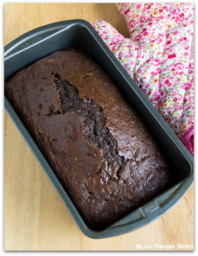 zucchini bread in pan