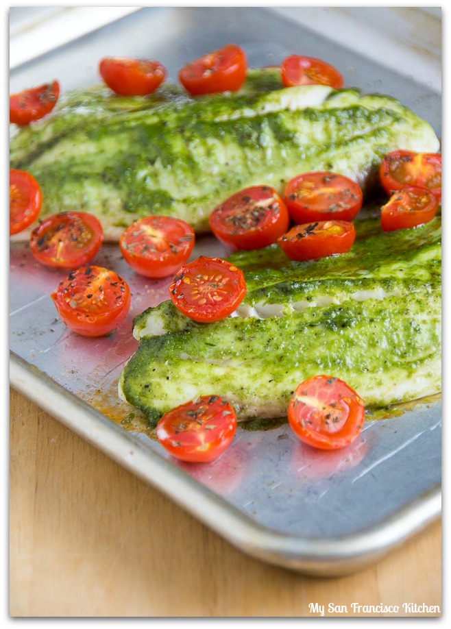 pesto and tomato tilapia