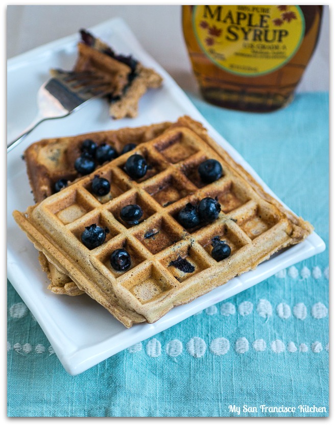 cinnamon blueberry waffles
