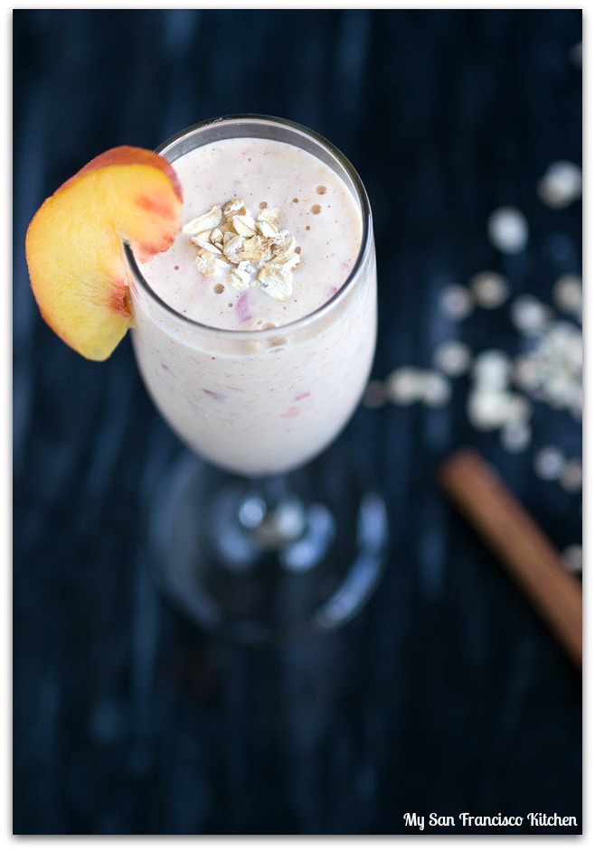 peaches oat smoothie