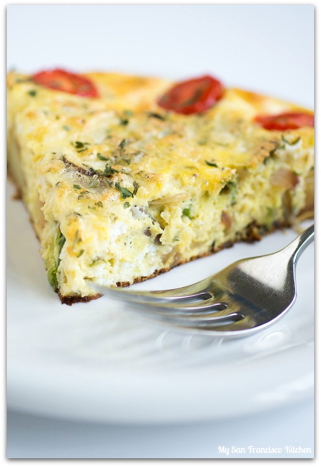 potato and asparagus frittata