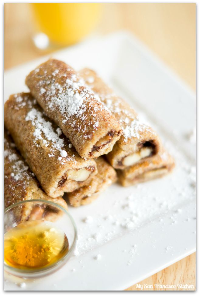 Banana Nutella French Toast Roll-ups