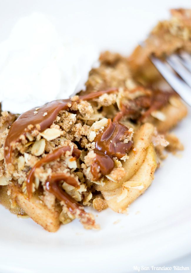 Caramel Apple Crisp Slice