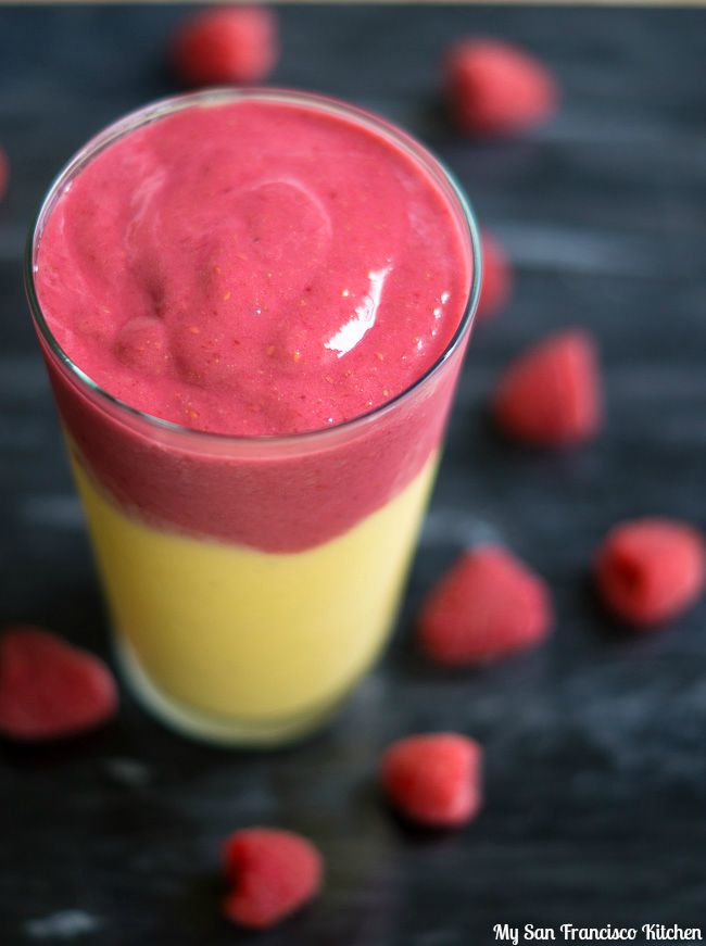 Mango Raspberry Sunrise Smoothie