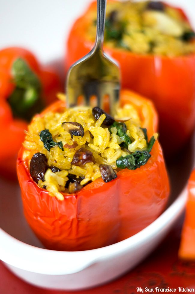 Thai Vegetarian Stuffed Peppers