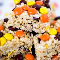 Reese's Pieces Rice Krispie Treats