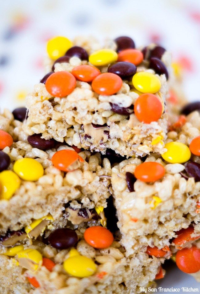 Reese's Pieces Rice Krispie Treats