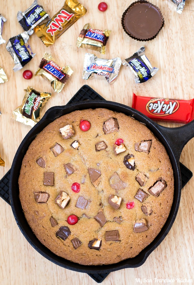 Halloween Candy Skillet Cookie