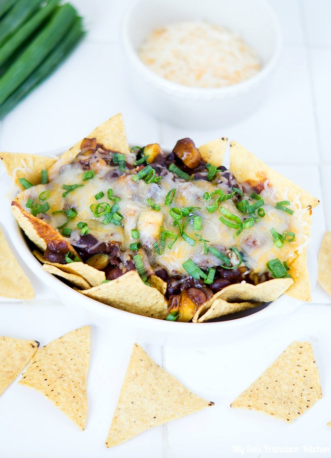 Vegetarian Chili Nachos