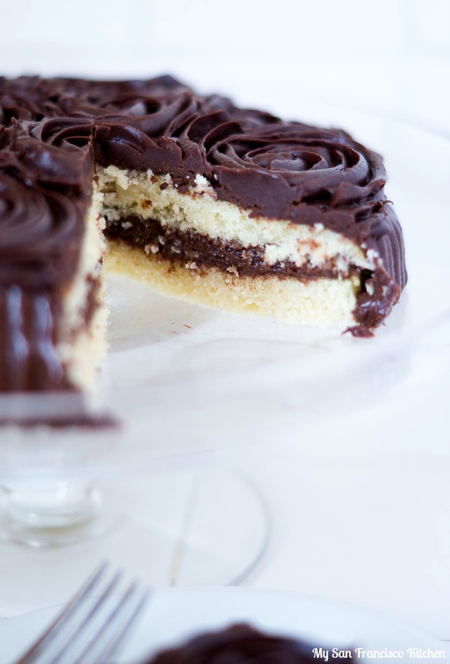 Chocolate Ganache Yellow Cake