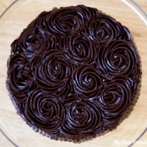 Chocolate Ganache Rose Cake