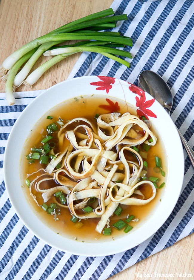 Fladlesuppe (German Pancake Soup)