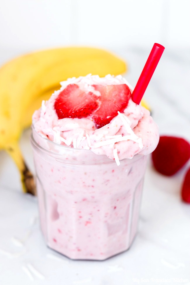 Strawberry Banana Coconut Shake