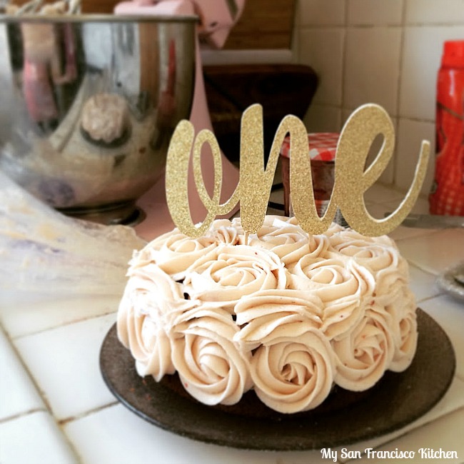 First Birthday Rosette Smash Cake My San Francisco Kitchen