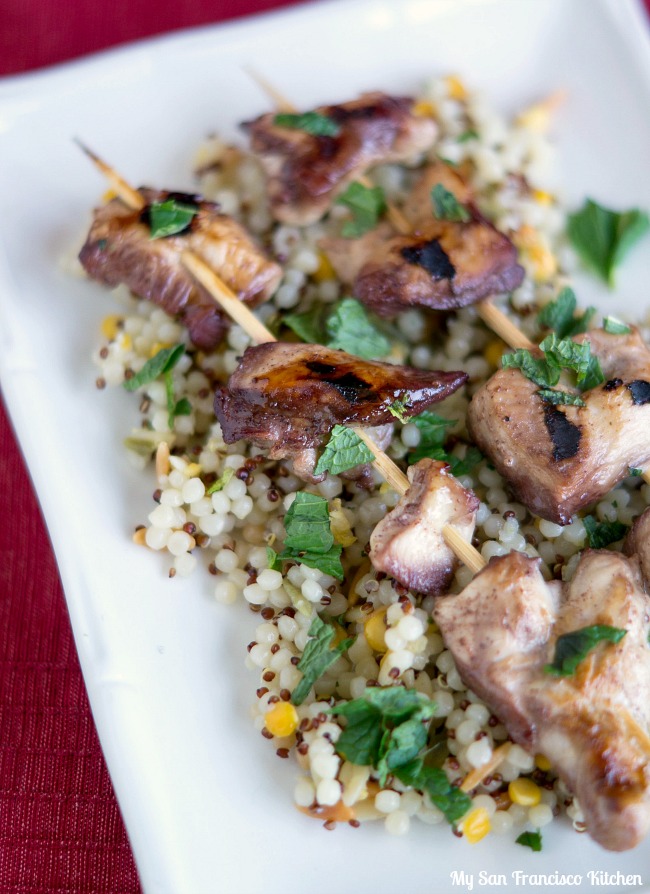 Pomegranate Chicken Skewers