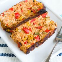 Balsamic-Glazed Summer Vegetable Meatloaf