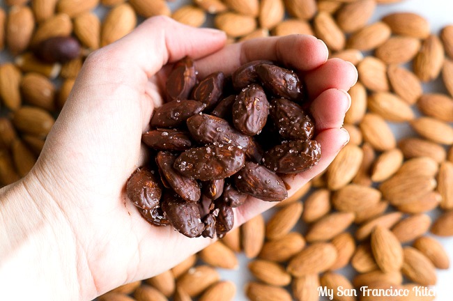 Cherry Dark Chocolate Almonds with Sea Salt