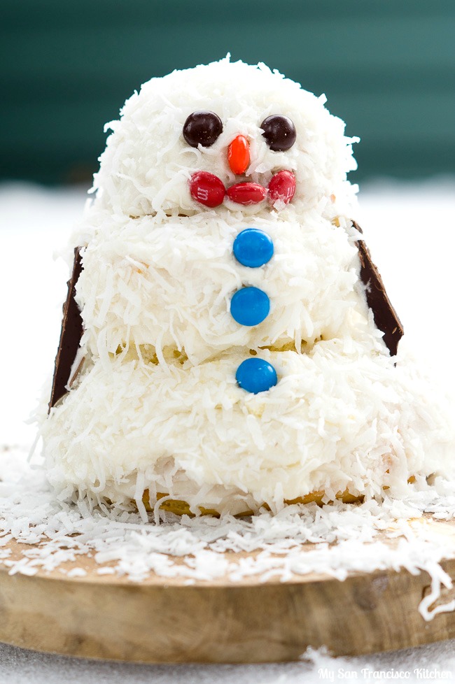 Brown Butter Snowman Cake