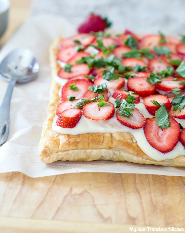 Strawberry Basil Puff Pastry