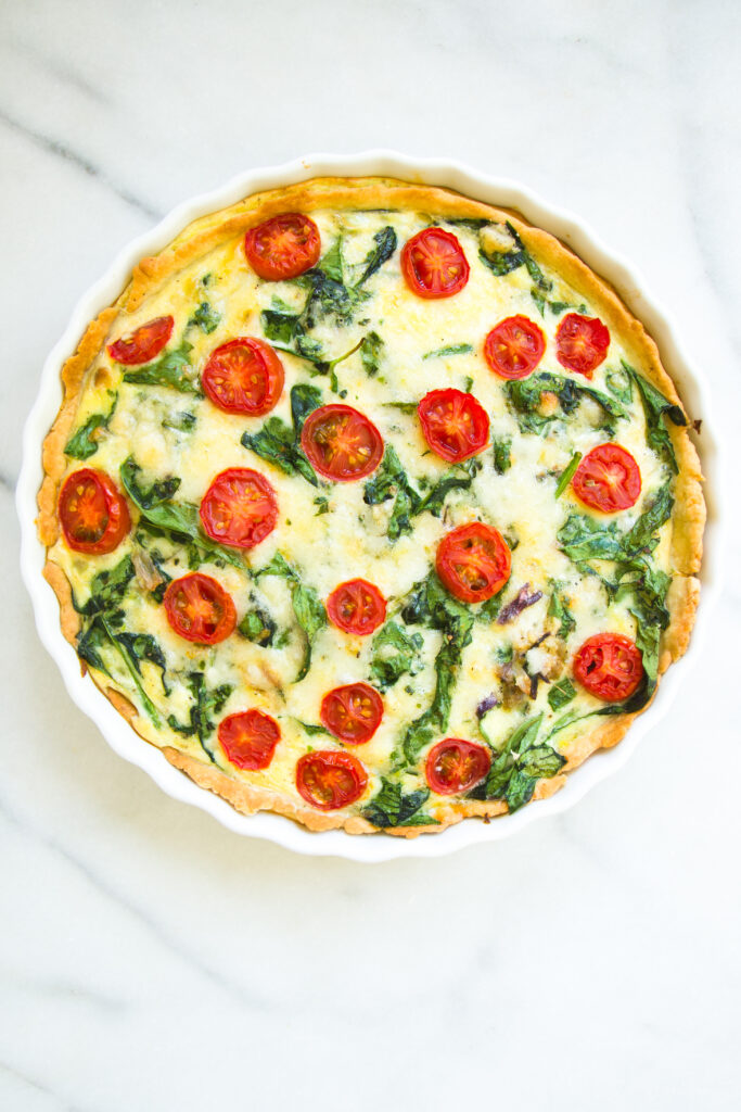 Tomato Spinach Quiche