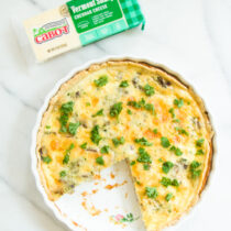 Cheddar Zucchini Quiche