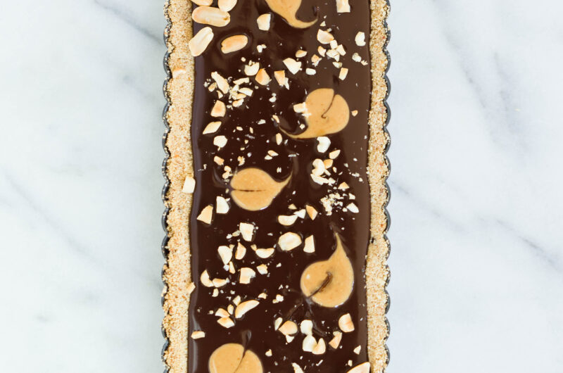 Vegan Chocolate Peanut Butter Tart